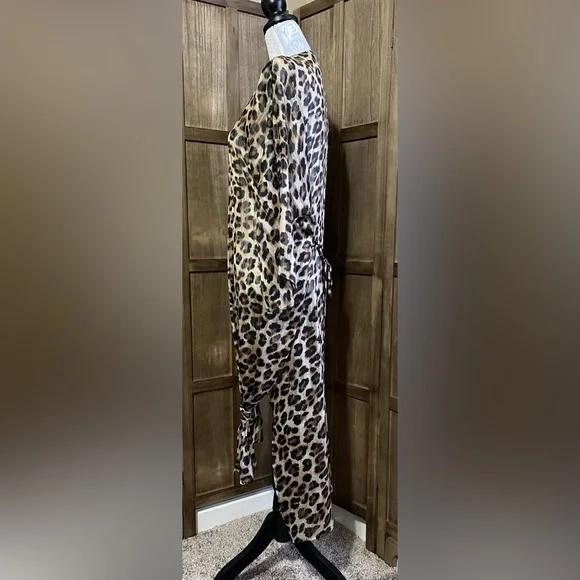 NWT Her.Clothing Leopard Print Chiffon Duster. - Picture 2 of 5